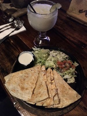 chik’n quesadilla with skinny marg at Nacho Daddy - The Strip in Las Vegas