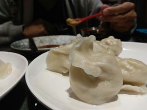 Cabbage and peanut dumplings at Vegetarian Dumpling in Beijing