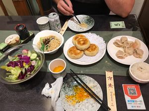 in total we payed around 8 euros for dinner for two people at Vegetarian Dumpling in Beijing