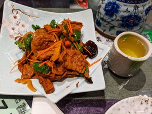 Yummy vegan food at Vegetarian Dumpling at Vegetarian Dumpling in Beijing