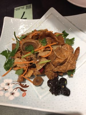 Fried vegetables with mockmeat(cold) at Vegetarian Dumpling in Beijing