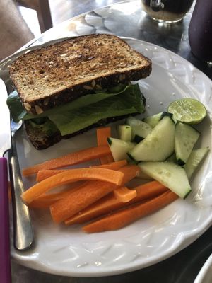 Veggie sandwich  at Mi Tierra Verde Organica in Culiacan