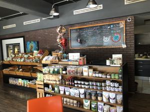 Daily menu & casheir at Mi Tierra Verde Organica in Culiacan
