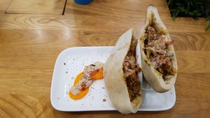 Shawarma sandwich at Nourish Cafe in Yangon