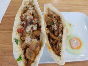 Pita sandwich at Nourish Cafe in Yangon