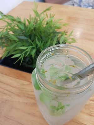 Mint soda at Nourish Cafe in Yangon