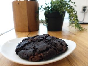 Chocolate cookie at Nourish Cafe in Yangon