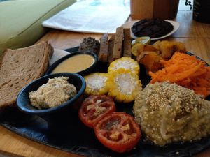 Platter at Nourish Cafe in Yangon
