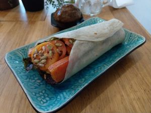 cheeze wrap at Nourish Cafe in Yangon