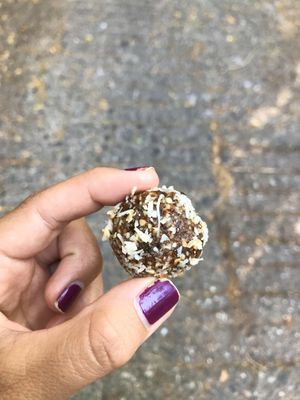 Ginger lemon bite at Nourish Cafe in Yangon