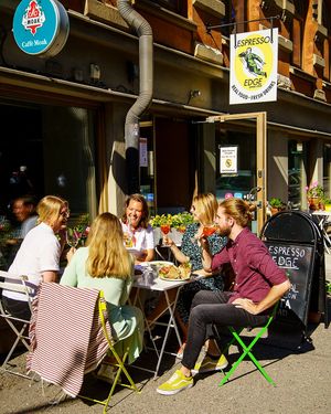 Summer terrace 🌞🥂 at Espresso Edge in Helsinki