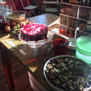Dessert selection at brunch. at Espresso Edge in Helsinki