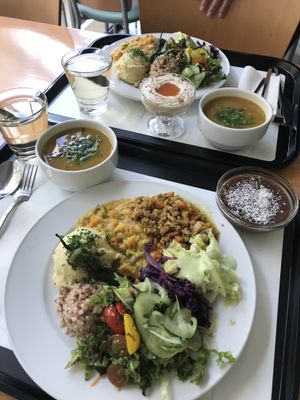 Lots of delicious and healthy all-vegan food! at Cozinha Consciente in Coimbra