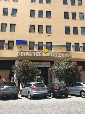 They are 2 flights up in this building  at Cozinha Consciente in Coimbra