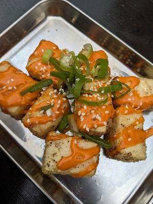 Double fried tofu with chilli mayo at GAO Dumpling Bar in Copenhagen