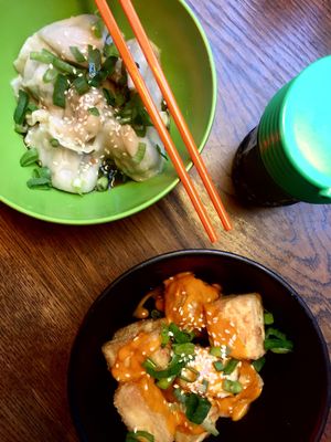 Fried tofu and cabbage dumplings  at GAO Dumpling Bar in Copenhagen