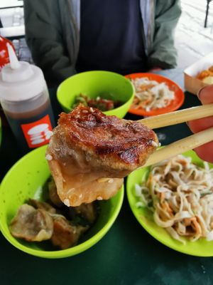 Mushroom dumpling and, noodles at GAO Dumpling Bar in Copenhagen