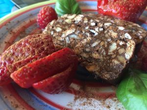 Portuguese chocolate ";salami"; at Arvore do Mundo in Porto