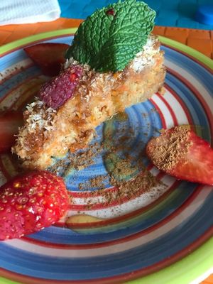 Best Carrot cake ever! at Arvore do Mundo in Porto