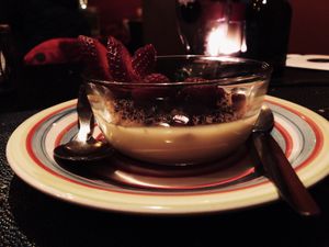 dessert at Arvore do Mundo in Porto