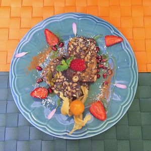 Chocolate salami with peanuts  at Arvore do Mundo in Porto