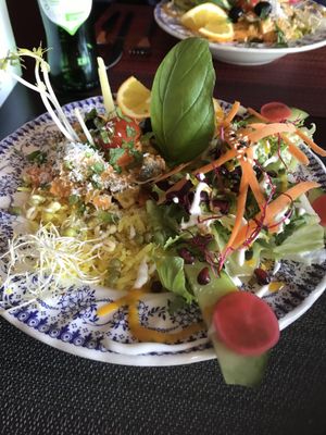 Tofu and coconut curry with rice and salad “ at Arvore do Mundo in Porto