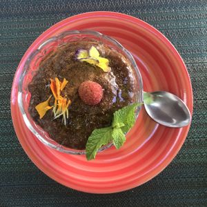 Banana and Locust Bean Mousse at Arvore do Mundo in Porto