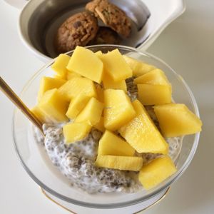 very yummy chia pudding at Ama Vegan Kitchen in Chiang Mai