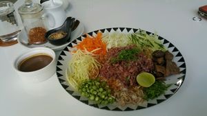Khao Yum : Delicious taste mixture of Thai & Japanese at Ama Vegan Kitchen in Chiang Mai