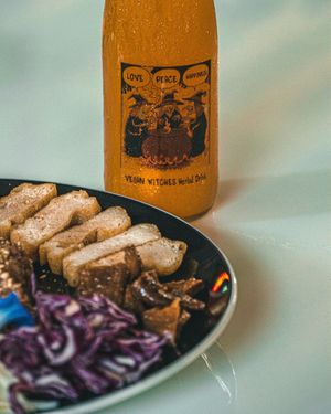 For drinking I had this Kombucha, was really nice too! at Ama Vegan Kitchen in Chiang Mai