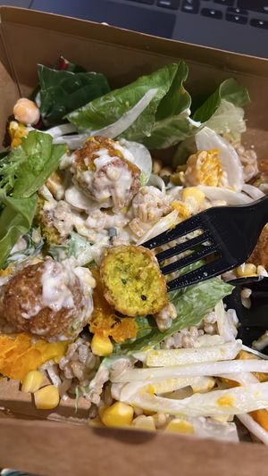 Falafel with roasted pumpkin   at Salady - Ewha in Seoul