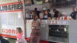 Friendly staff at Lord of the Fries - Britomart in Auckland