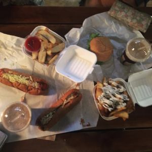 peanut butter, chocolate shakes, burgers, hotdogs and fries!! at Lord of the Fries - Britomart in Auckland