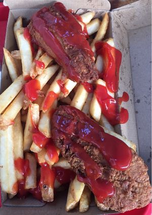 fried chick'n at Lord of the Fries - Britomart in Auckland