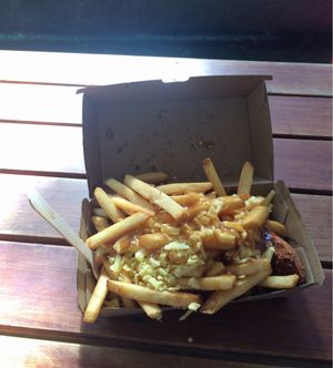 Poutine on chickn and chips! at Lord of the Fries - Britomart in Auckland