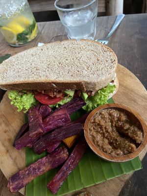 Pulled pork sandwich  at The Banyan Tree in 