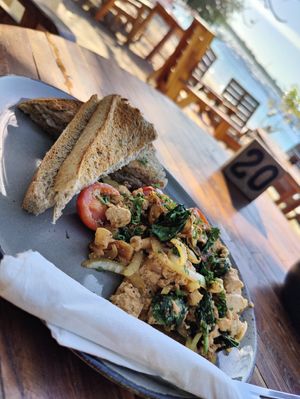 Scrambled tofu at The Banyan Tree in 