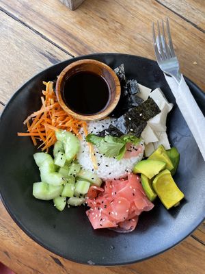 Vegan poke bowl   at The Banyan Tree in 