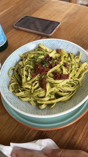 Pasta with Avocado Pesto   at The Banyan Tree in 