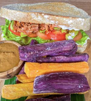 Vegan Pulled Jackfruit Sandwich   at The Banyan Tree in 