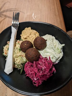 Falafel bowl at The Banyan Tree in 