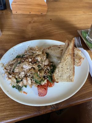 Scrambled tofu  at The Banyan Tree in 