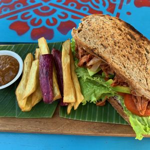 Jackfruit sandwich at The Banyan Tree in 