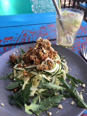 Vegan zoodles  at The Banyan Tree in 