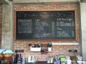 Interior menue at The Banyan Tree in 