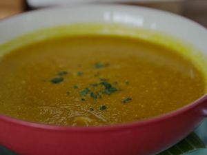 Pumpkin soup at The Banyan Tree in 