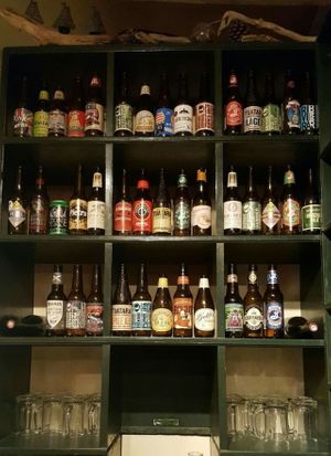 nice selection of beer at Pomodoro's in Antibes