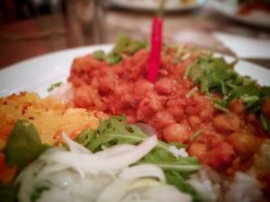 Chilli sine carne at Pomodoro's in Antibes