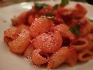 Pasta at Pomodoro's in Antibes