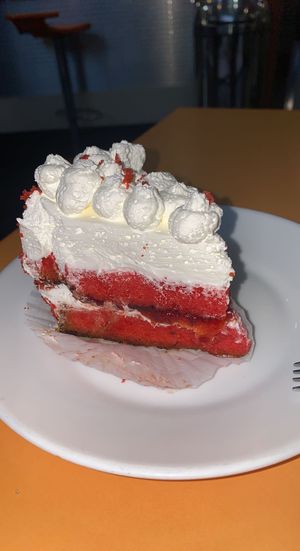 Red Velvet cake  at Confitería Maiquez in Murcia